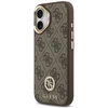 GUESS dėklas, skirtas IPHONE 17, suderinamas su MagSafe GUHMP17SP4GRMDEW (PU su 4G Strass logotipu), ruda
