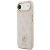 GUESS dėklas, skirtas IPHONE 17 Air, suderinamas su MagSafe GUHMP17MP4GRMDEP (PU su 4G Strass logotipu), rožinis