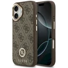 GUESS dėklas, skirtas IPHONE 17, suderinamas su MagSafe GUHMP17SP4GRMDEW (PU su 4G Strass logotipu), ruda