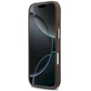 GUESS dėklas, skirtas IPHONE 17 Pro, suderinamas su MagSafe GUHMP17LPG4SEMCW (PU su 4G juostele), rudas