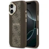 GUESS dėklas, skirtas IPHONE 17, suderinamas su MagSafe GUHMP17SPG4SEMCW (PU su 4G juostele), ruda