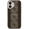 GUESS dėklas, skirtas IPHONE 17, suderinamas su MagSafe GUHMP17SPG4SEMCW (PU su 4G juostele), ruda