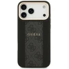 GUESS dėklas, skirtas IPHONE 17 Pro Max, suderinamas su MagSafe GUHMP17XPG4SEMCK (PU su 4G juostele), juodas