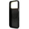 GUESS dėklas, skirtas IPHONE 17 Pro Max, suderinamas su MagSafe GUHMP17XPG4SEMCK (PU su 4G juostele), juodas