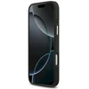 GUESS dėklas, skirtas IPHONE 17 Pro Max, suderinamas su MagSafe GUHMP17XPG4SEMCK (PU su 4G juostele), juodas