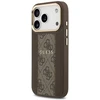 GUESS dėklas, skirtas IPHONE 17 Pro, suderinamas su MagSafe GUHMP17LPG4SEMCW (PU su 4G juostele), rudas