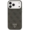 Dėklas Guess 4G Triangle Logo MagSafe Case, skirtas iPhone 17 Pro Max / 18 Pro Max - Juodos ir Sidabrinės spalvos