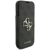 Dėklas Guess Book 4G Metal Logo Case, skirta iPhone 18 Pro / 17 Pro – Juoda