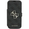 Dėklas Guess Book 4G Metal Logo Case, skirta iPhone 18 Pro / 17 Pro – Juoda