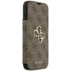 Guess Book 4G Metal Logo dėklas, skirtas iPhone 18 Pro Max / 17 Pro Max – Ruda
