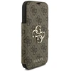 Guess Book 4G Metal Logo dėklas, skirtas iPhone 18 Pro / 17 Pro – ruda