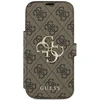 Guess Book 4G Metal Logo dėklas, skirtas iPhone 18 Pro / 17 Pro – ruda