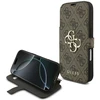 Guess Book 4G Metal Logo dėklas, skirtas iPhone 18 Pro / 17 Pro – ruda