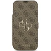Guess Book 4G Metal Logo dėklas, skirtas iPhone 18 Pro Max / 17 Pro Max – Ruda