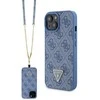 Apple iPhone 15 Guess dėklas Crossbody 4G Metal Logo (GUHCP15SP4TDSCPB) mėlynos spalvos