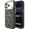 Guess Embossed 4G Classic MagSafe dėklas skirtas iPhone 18 Pro / iPhone 17 Pro rudas