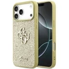 Guess Fixed Glitter Big 4G dėklas skirtas Apple iPhone 17 Pro Max auksinis