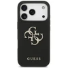 Original dėklas GUESS Grained Big 4G & Classic Logo skirtas Apple iPhone 17 Pro juodos spalvos