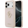 Original GUESS Grained Big 4G & Classic Logo dėklas Apple iPhone 17 Pro Max, rausvas