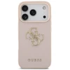 Originalus GUESS Grained Big 4G & Classic Logo dėklas Apple iPhone 17 Pro, rausvas