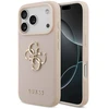 Originalus GUESS Grained Big 4G & Classic Logo dėklas Apple iPhone 17 Pro, rausvas
