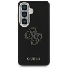 Guess PU 4G Resin Metal Logo dėklas skirtas Samsung Galaxy S26 juodos spalvos