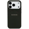 Dėklas Guess Grained Gold Ring MagSafe Case, skirta iPhone 18 Pro / 17 Pro – juoda