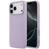 Guess Grained Ring MagSafe - dėklas skirtas Apple iPhone 17 Pro Max violetinė