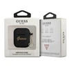 „Guess GUA2LSCHSK“ „AirPods 1/2“ ausinių dėklas, juodas, su silikoniniu pakabuku, širdelių kolekcijoje.