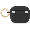 Guess Apsauginis dėklas GUA3SSSK silikoninis Vintage Script, skirtas AirPods 3 juodas
