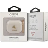 Guess apsauginis dėklas GUA3UCG4GD Glitter Collection, skirtas AirPods 3 smėlio spalvos