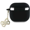 Guess GUA4LECG4K AirPods 4 dėklas juodos spalvos Silicone 4G Charm