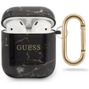 Guess GUACA2TPUMABK AirPods 1/2 cover juoda/juodas Marble Collection