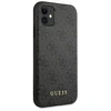 Guess GUHCN61G4GFGR Apple iPhone 11 6,1″ pilkas kietas dėklas 4G Metal Gold Logo