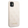 Guess GUHCN61G4GFPI Apple iPhone 11 6,1″ rožinės spalvos kietas dėklas 4G Metal Gold Logo
