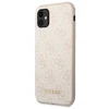 Guess GUHCN61G4GFPI Apple iPhone 11 6,1″ rožinės spalvos kietas dėklas 4G Metal Gold Logo