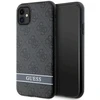 Guess GUHCN61P4SNK Apple iPhone 11 / Xr pilkas kietas dėklas 4G Stripe