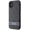 Guess GUHCN61P4SNK Apple iPhone 11 / Xr pilkas kietas dėklas 4G Stripe