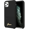 - „Guess GUHCN65LSLMGBK iPhone 11 Pro Max“ juodas / ryškus kietas dėklas Silikoninis vintage auksinis logotipas