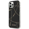 Guess Gold Chain - dėklas skirtas Apple iPhone 12 Pro Max Juodas