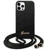 Dėklas Guess GUHCP12MLSCLMGBK iPhone12/12 Pro 6,1" juoda/juodas hardcase Metal Logo Cord