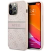 Dėklas GUHCP13L4GDPI Guess PU 4G Printed Stripe Case, skirtas iPhone 13 Pro, rožinis