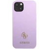 Guess GUHCP13SPS4MU Apple iPhone 13 mini 5,4″ violetinės spalvos kietas dėklas Saffiano 4G Small Metal Logo