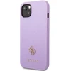 Guess GUHCP13SPS4MU Apple iPhone 13 mini 5,4″ violetinės spalvos kietas dėklas Saffiano 4G Small Metal Logo