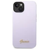 „Guess“ silikoninis vintažinis auksinis logotipo dėklas iPhone 14 / 15 Plus - Violetinė