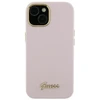 Dėklas GUESS GUHCP15LSMBSLP IPHONE 15 PRO 6.1 "Rožinis/Rožinis HARDCASE SILICONE SCRIPT METAL LOGO &amp; FRAME