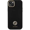 Guess GUHCP15M4DGPK Apple iPhone 15 Plus / 14 Plus 6.7″ juodos spalvos kietas dėklas Silicone Logo Strass 4G
