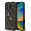GUESS dėklas skirtas Apple iPhone 16 Pro GUHCP16L4GMGBR (4G PU Big Logo) rudos spalvos
