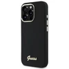 Guess GUHCP16LSMBSLK Apple iPhone 16 Pro 6.3″ juodos spalvos kietas dėklas Silicone Script Metal Logo & Frame