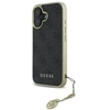 Guess GUHCP16MGF4GGR Apple iPhone 16 Plus 6.7″ juodos spalvos kietas dėklas 4G Charms Collection